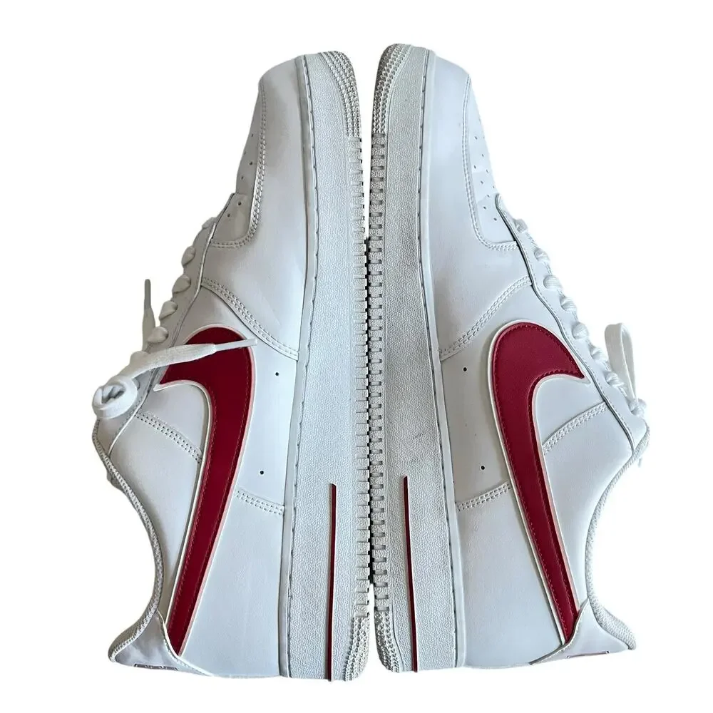 Nike Air Force 1 Low A02423-102 White/ Gym Red Leather Shoes Men 15 - Picture 7 of 15